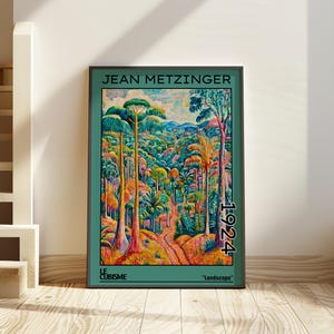 Landscape 1924 – Jean Metzinger print / poster – cubist landscape, le cubisme, 1920s french art, geometric wall decor, mid modern abstract
