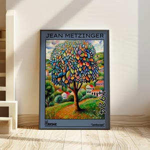 Landscape 1924 – Jean Metzinger print / poster – cubist landscape, le cubisme, 1920s french art, geometric wall decor, mid modern abstract