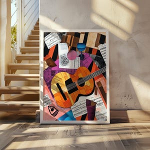 Louis Marcoussis inspired art poster - abstract cubism print - modern cubism print - geometric modern poster - contemporary cubist artwork