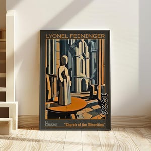 Church of the Minorities 1926 – Lyonel Feininger print / poster – Bauhaus cubist church art German Expressionist wall decor le cubisme 1900s