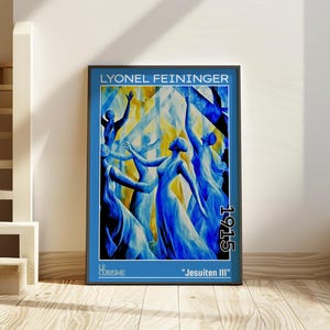 Jesuiten III 1915 – Lyonel Feininger print / poster – german expressionism, cubist architecture wall art, angular abstract decor le cubisme