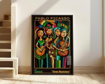 パブロ・ピカソ作「3人の音楽家、フォンテーヌブロー」1921年