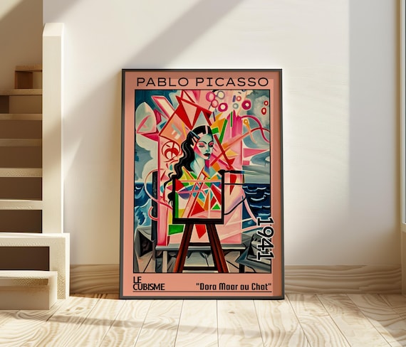 Dora Maar Au Chat 1941 – Pablo Picasso Print / Cubist Portrait