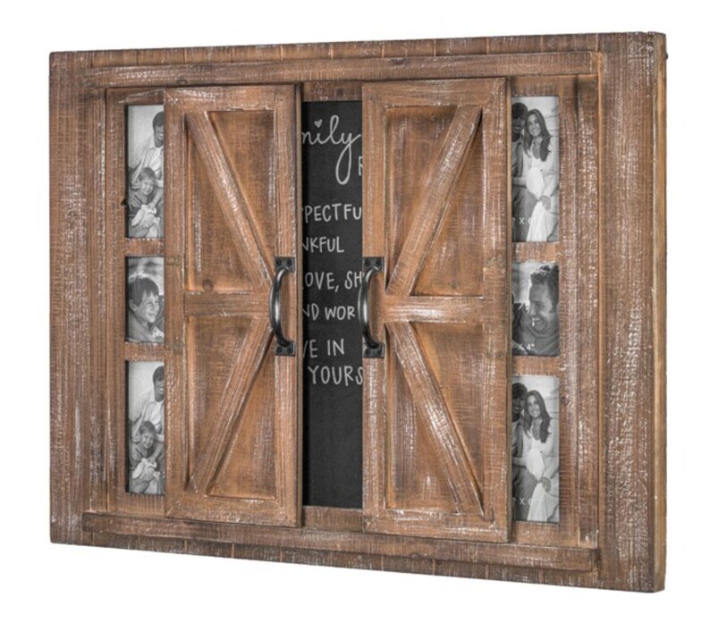 Art Decor Rustic Wood Sliding Barn Door Picture Frame and Etsy