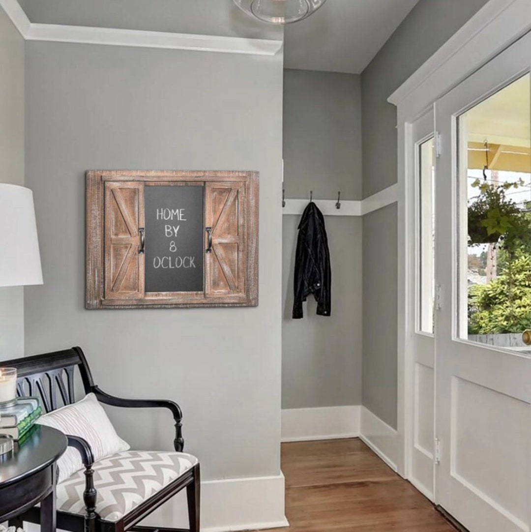 Art Decor Rustic Wood Sliding Barn Door Picture Frame and Etsy