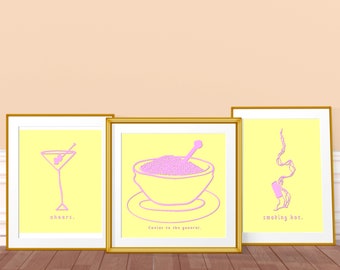 Three Piece Matching Gallery Wall Art Print Set