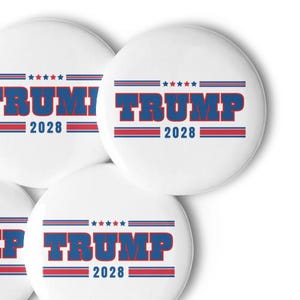 Conjunto de botones de la campaña Trump 2028: accesorios políticos