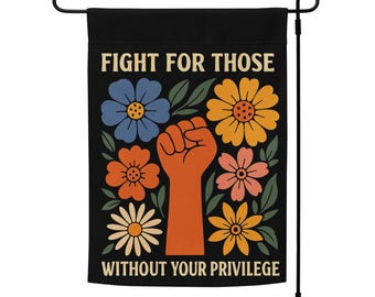 Feminist Garden Flag: Anti-Racism, Women Resist Floral Decor