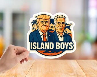 Pegatina anti-Trump de Island Boys: vinilo satírico político