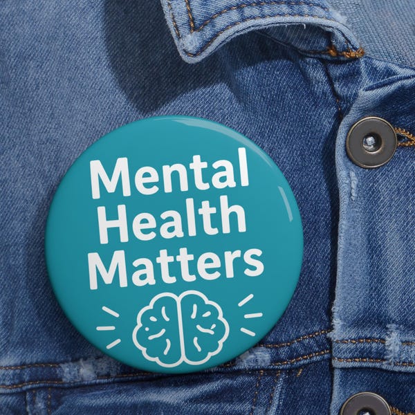 Anstecknadel-Set zur Sensibilisierung für psychische Gesundheit, Geschenk-Buttons mit den Aufdrucken „Sei freundlich“, „Inklusion“, „Vielfalt“, „Empathie“ und „Unterstützung von Neurodiversität“, Sensibilisierungs-Anstecknadel