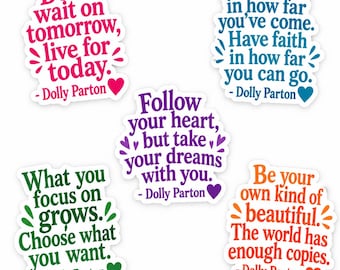 Dolly Parton Quote Sticker, Dolly Parton Inspirational Decal, Motivational Country Music Sticker, Dolly Fan Gift, Positive Quote Vinyl Decal