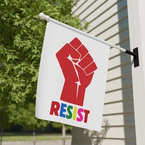 Resist Garden Flag  Political Yard Sign, Activist Lawn Decor, Resistance Banner, Social Justice Outdoor Decoration