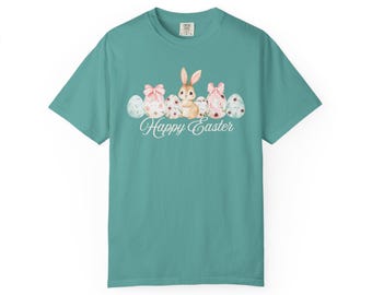 Happy Easter tshirt, Easter bunny and eggs tshirt, Closer Purpose