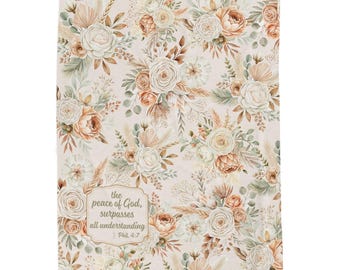 the peace of God surpasses all understanding, Plush Blanket, soft floral throw, scripture blanket, Christian decor, Closer Purpose