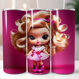 Magic Doll Tumbler Wrap Template: 20oz Skinny Tumbler Sublimation (PNG Digital Download)