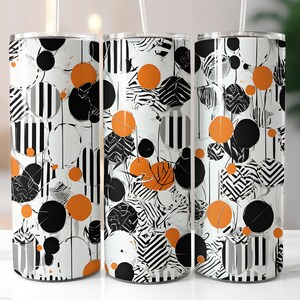 Abstrakte Tumbler Wrap Template: Urban Chic Design (PNG Digital Download)
