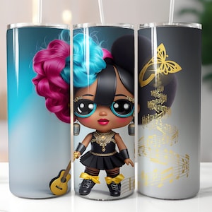 Baby Doll Singer Tumbler Wrap: 20oz Skinny Sublimation Design (PNG)