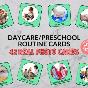 Classroom Routine Cards - Daycare / Preschool / Kindergarten / Montessori - Real Photos for a Visual Schedule - Printable Download