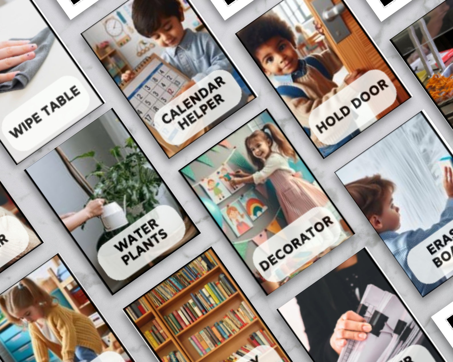 EDITABLE - Classroom Chore Cards - Real Picture Cards - Preschool ...