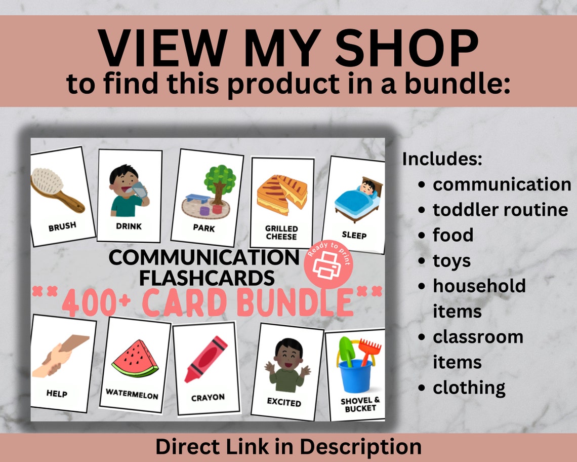 Toy Communication Cards / Flashcards - Aids Young and Non-verbal ...