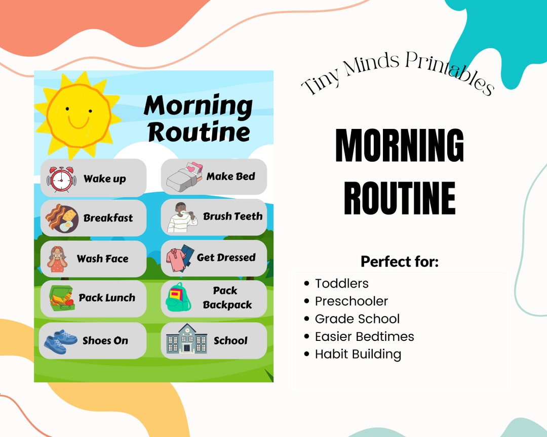Morning Routine for Children - 24 Activities | Daily Visual Schedule ...