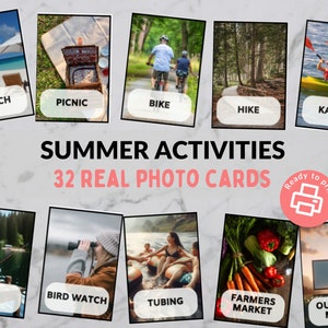 Summer Activity Cards - Summertime Advent Calendar - Fun for the Whole Family  in Hot Weather Months - Printable Download