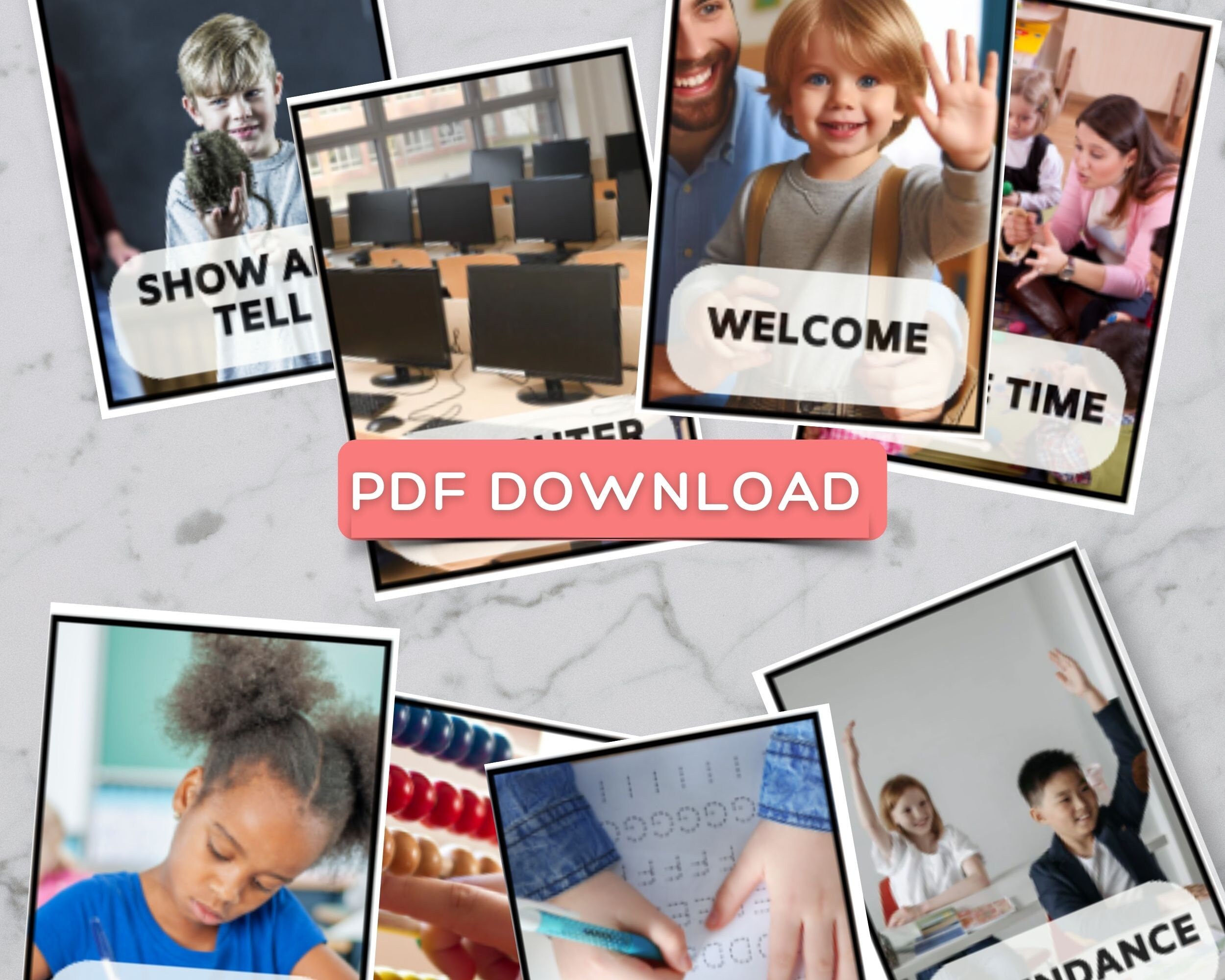 School Routine Cards: 88 Visual Schedule Photo Cards (digital Download ...