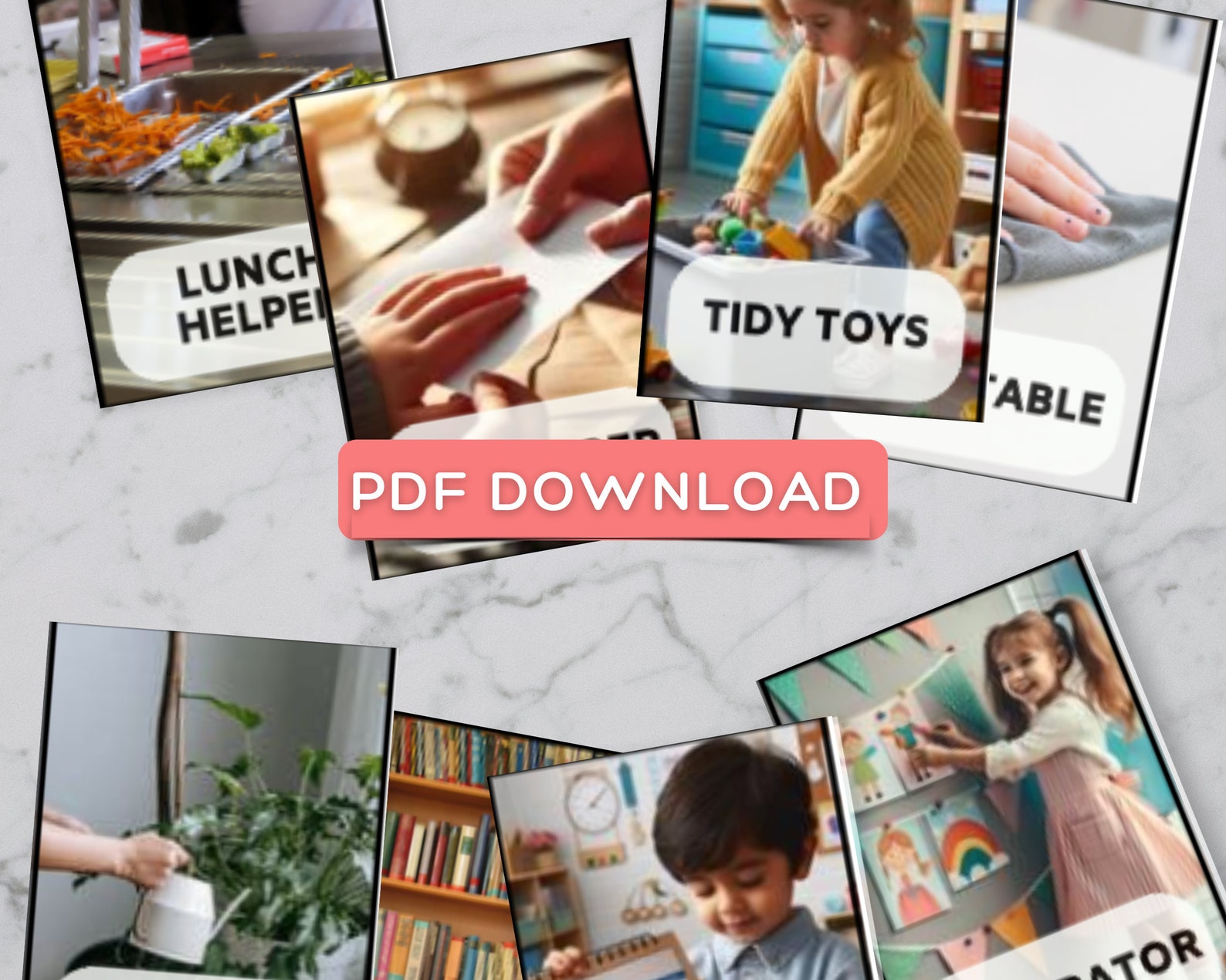 Classroom Chore Cards - Real Picture Cards - Preschool, Kindergarten ...