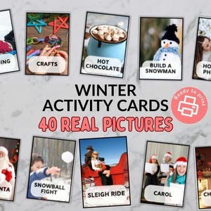 Winter Activites Routine Cards & Advent Calendar Cards - Real Pictures, Great for Toddlers, Families and Montessori - Digital Download