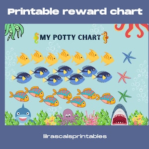 Printable ocean potty reward chart