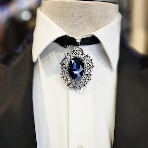 Men's Crystal Brooch Pin lapel