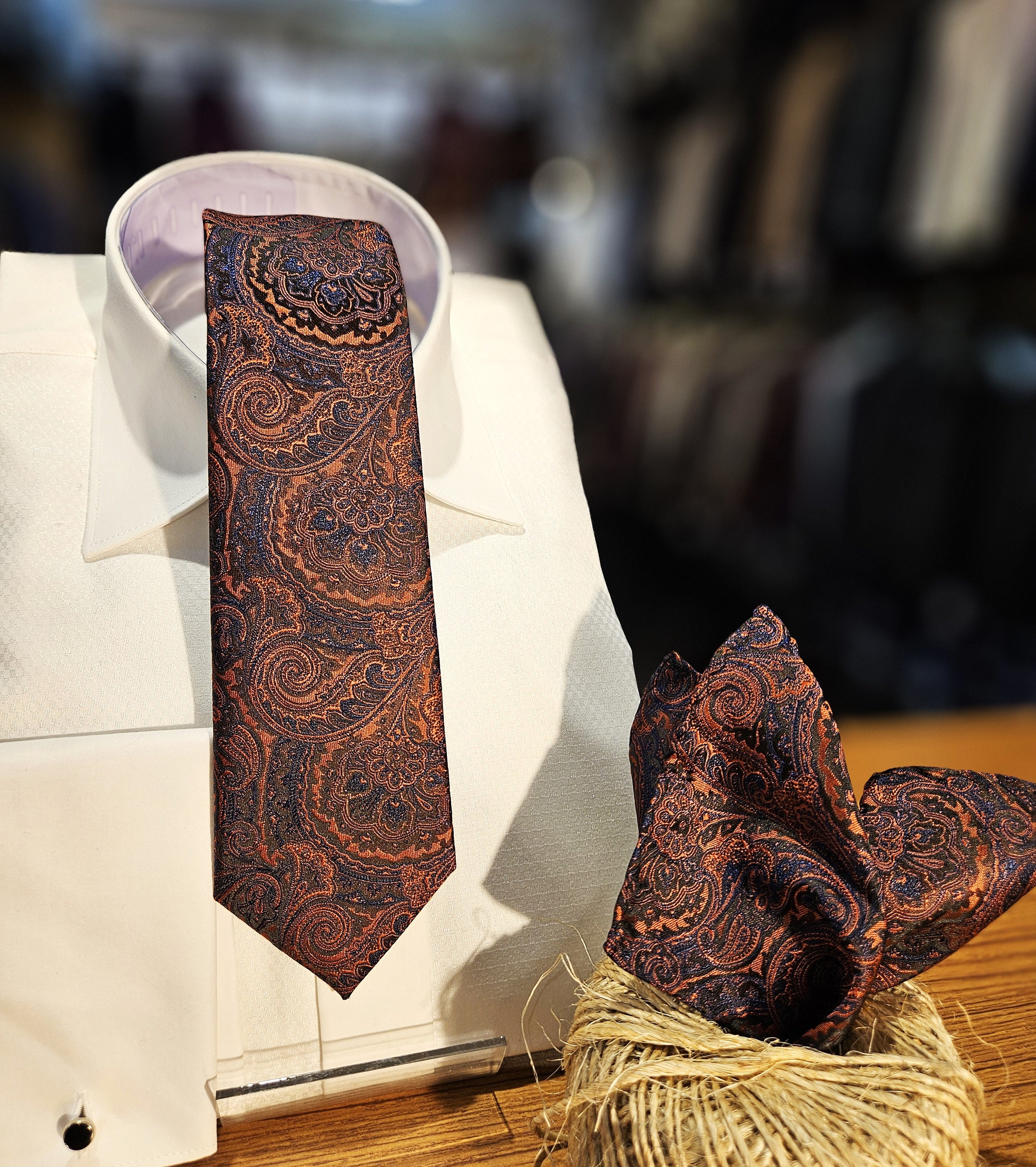 TIGHTBOOTH PAISLEY TIE TERRACOTTA