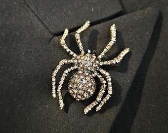 Men's Brooch  Gold Spider Pin