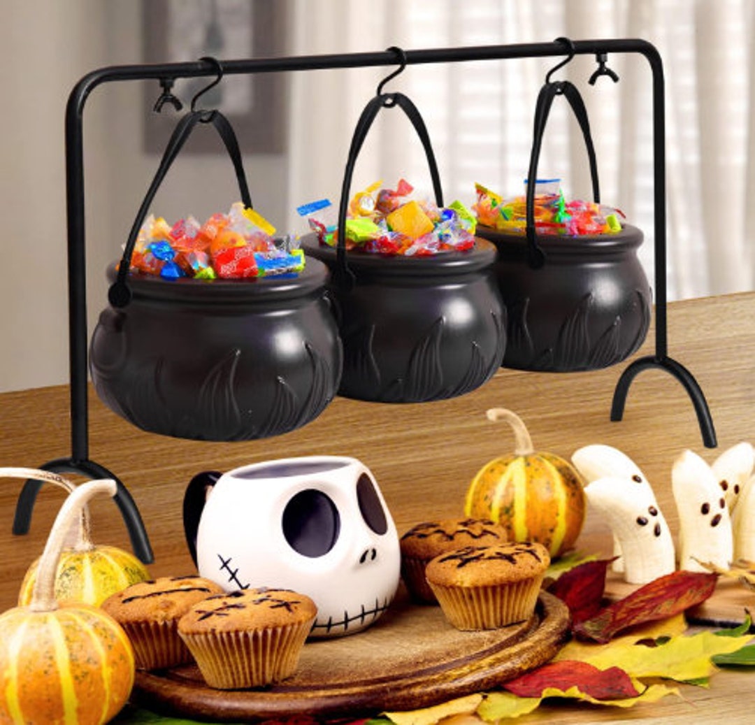 Halloween Candy Bowls Decoration 3 Pcs Witches Cauldron Etsy