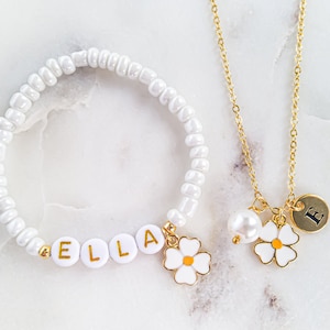 Personalized Flower Girl Set, Flower Girl Necklace, Personalized Flower Girl Gift, Flower Girl Proposal Box, Flower Girl  Bracelet Jewelry