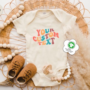 Personalized Baby Gift Custom Text Name Onesie New Babysuit Gift for Baby Long Sleeve Onesie Gift