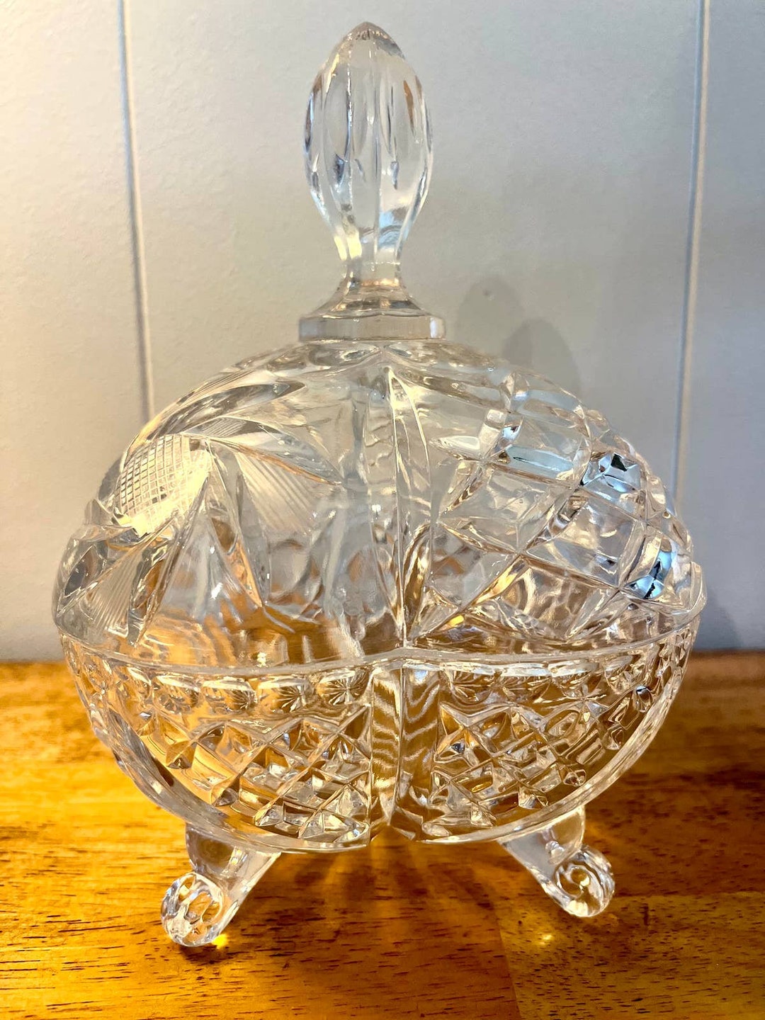 Elegant Lead Crystal Candy Dish Etsy