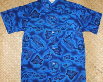 Original 1950's-60's Evelyn Margolis Hawaiian Aloha Shirt