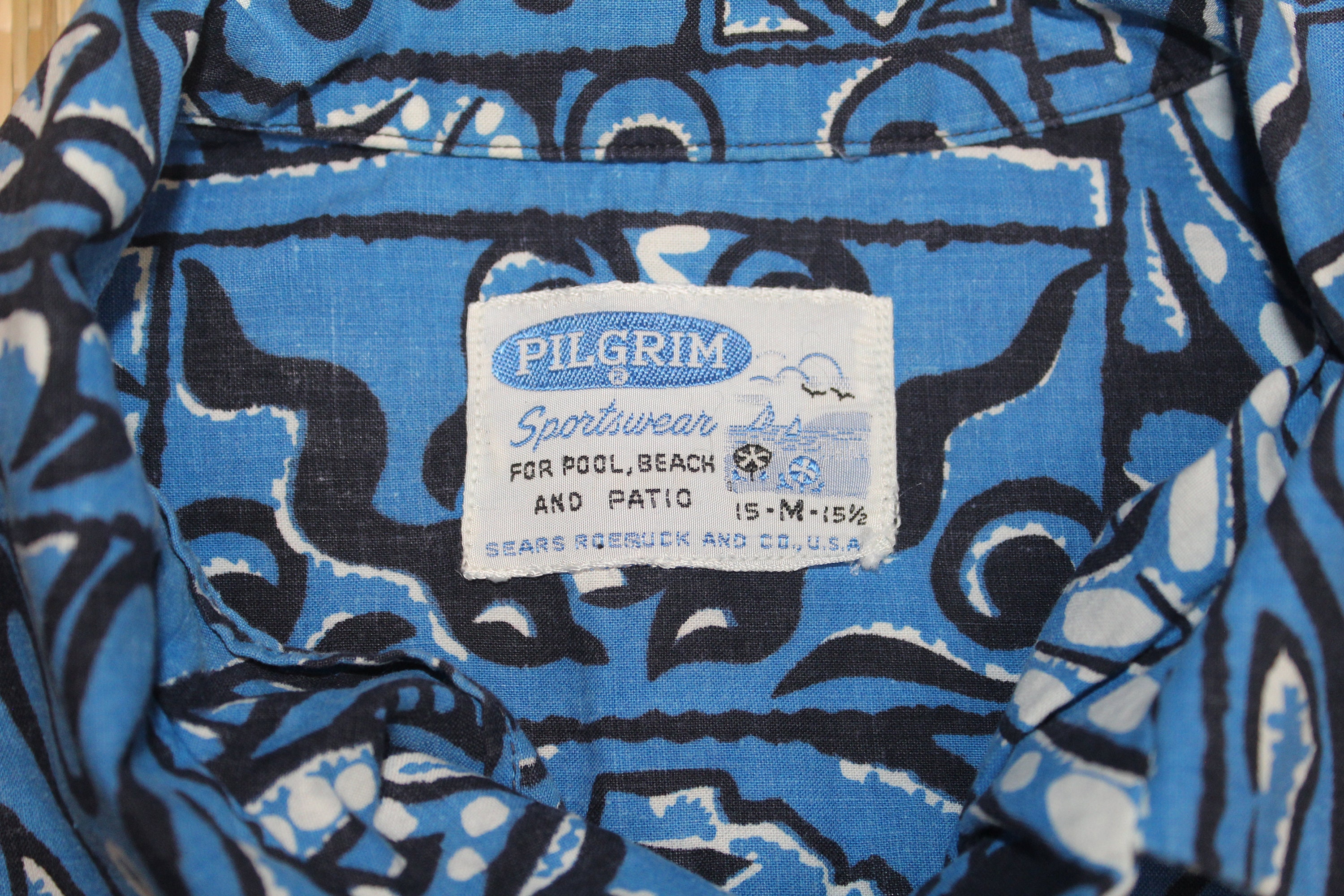 トップス 1950-60s PILGRIM Hawaiian Shirt Size L Authentic Vintage 1950's “pilgrim Sportswear” Hawaiian Shirt