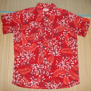 Vintage 1950's "Duke of Hollywood" Hawaiian Aloha Shirt - Original Floral Design Pattern