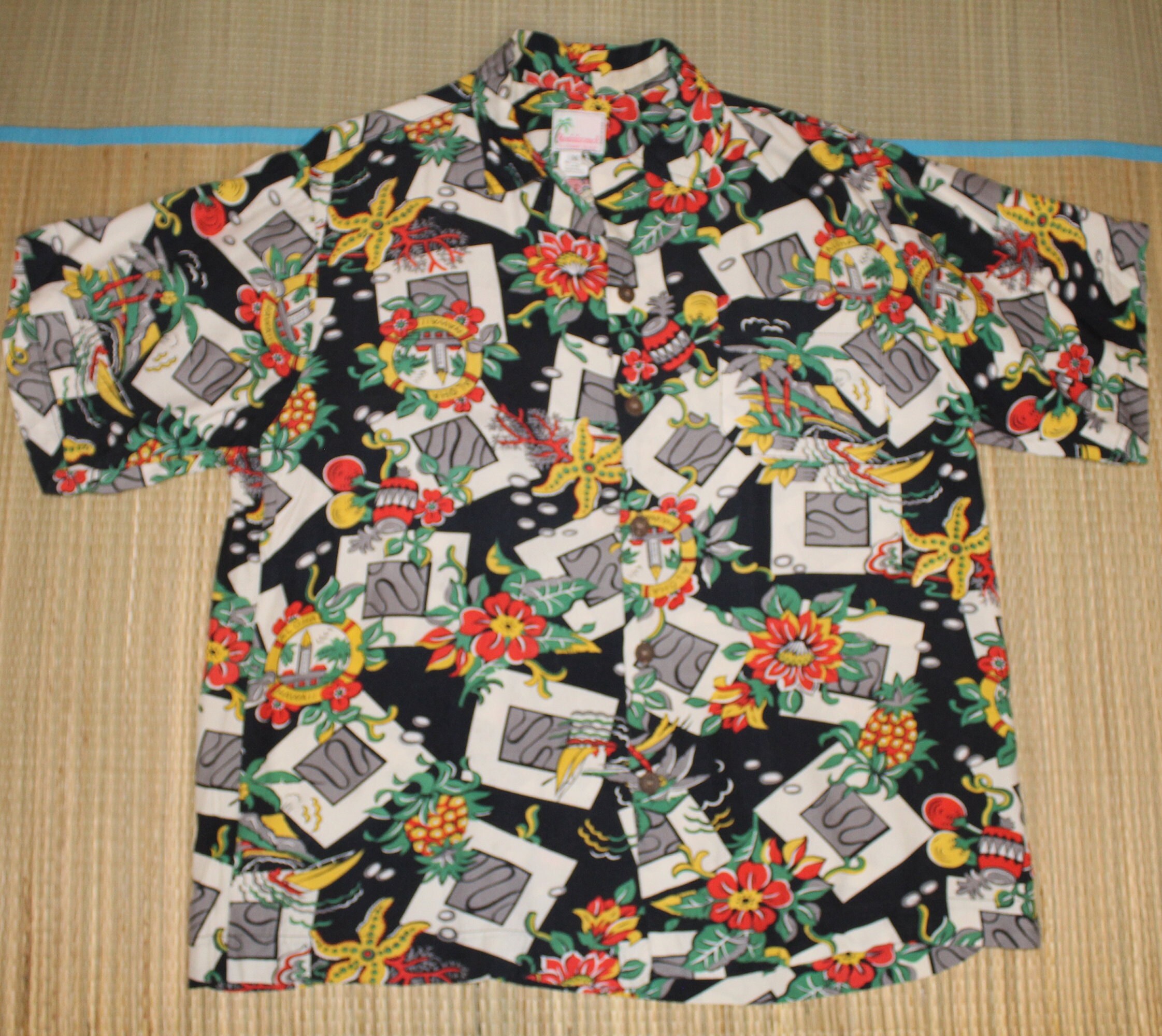 Reminiscence ヴィンテージレーヨンシャツ　MADE IN USA Ｓ ヴィンテージ VINTAGE ITEM 60's Fleetline レーヨンシャツ 四角