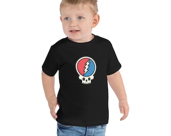 Cartoon Skull - Toddler Short Sleeve Tee