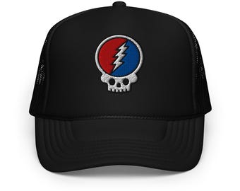 Cartoon Skull Trucker Hat (Stitched)