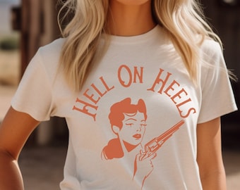 Frauen Country Musik Tshirt, Country Song Tshirt, Hell on Heels Tshirt, Miranda Lambert Tee, Y2k Country Shirt, Old Country Shirt, Vintage