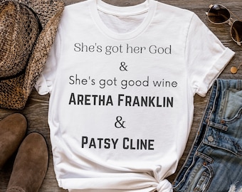 Country Musik Baumwolle T-Shirt, Trisha Yearwood Shirt, Country Song T-shirt, Shirt für Mama, Country Lyrics, Musik Shirt, Band Shirt, Worte, Boho