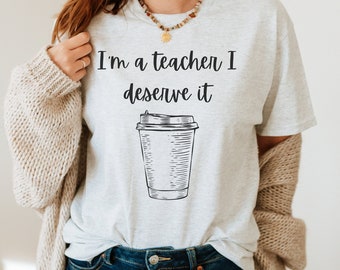 Camiseta divertida del café del profesor, camiseta del profesor de las mujeres, camisa de café, regalo para el profesor, regalo para ella, camiseta divertida del café, camiseta divertida de las mujeres