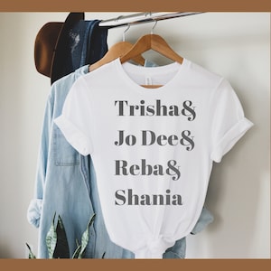 Country Artist t-shirt, Martina, Shania, Jo dee, Reba, Trisha, Concert tee, Gift for her, Gift for him, Soft, Boho