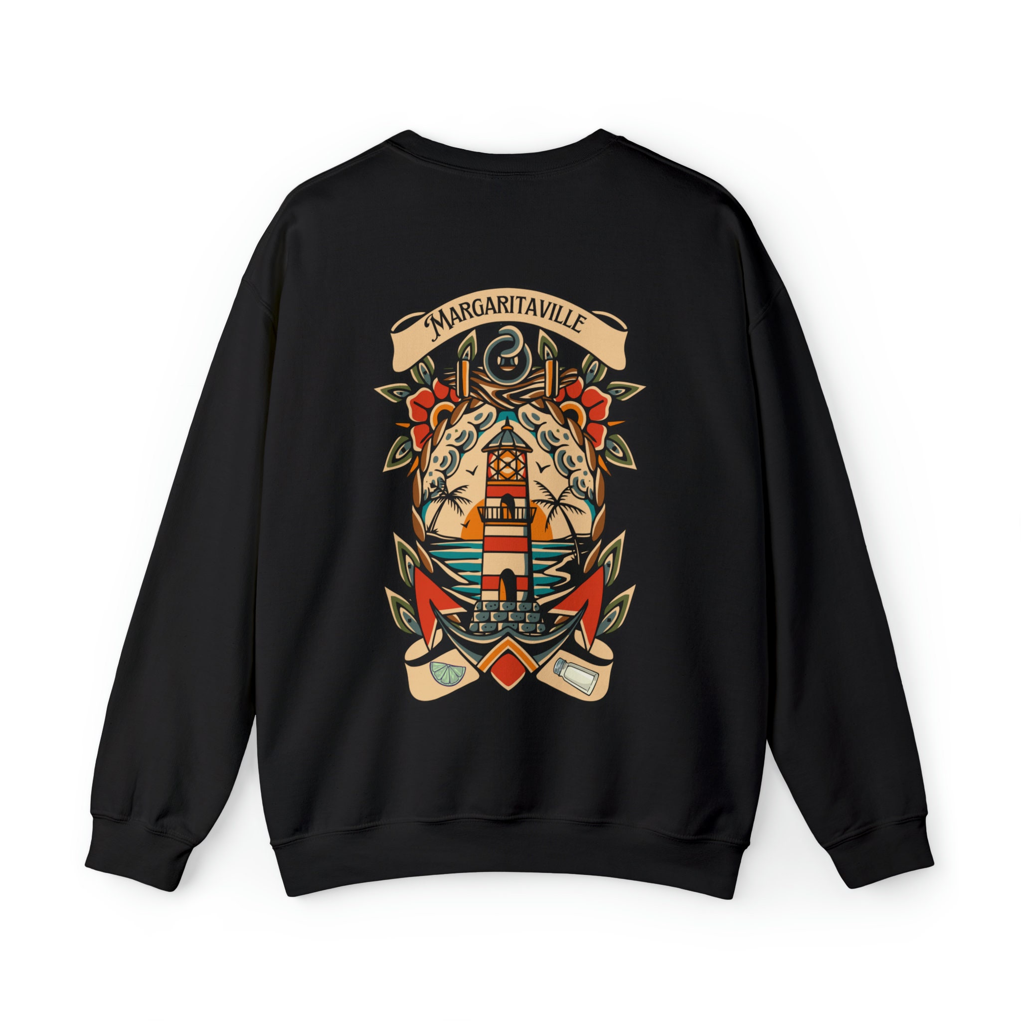 Sweat-shirt Jimmy Buffett Margaritaville Avec Perroquet - Taille M - Gris - Occasion Très Bon état
