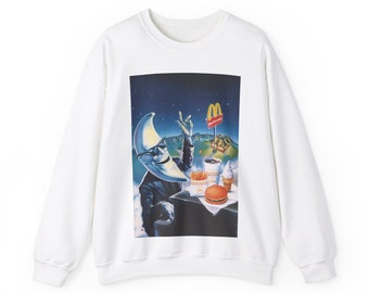 Vintage McDonald's sweatshirt, McDonald's shirt, Retro 90s shirt, Vintage ad shirt, gift for her, McDonald's moon shirt, boho top, heavy top