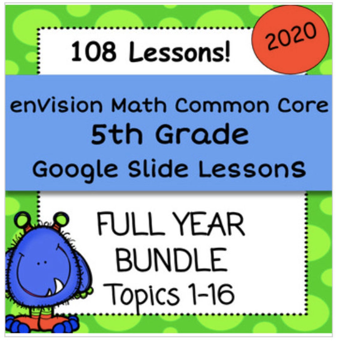 Envision Common Core 2020, 5th Grade, FULL YEAR BUNDLE, 16 Topics ...